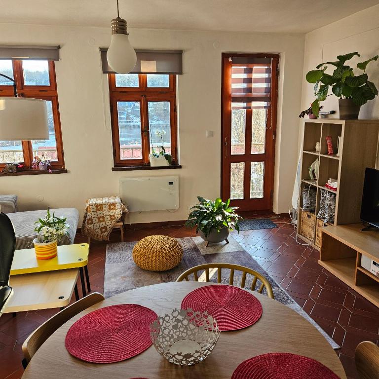 TV a/nebo společenská místnost v ubytování Apartment Salamander