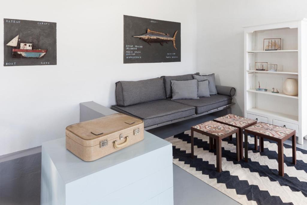Posezení v ubytování Coco-Mat Eco Residences Serifos