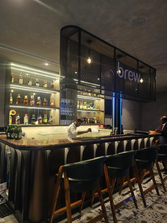 Lounge nebo bar v ubytování Hotel Alwar Royals