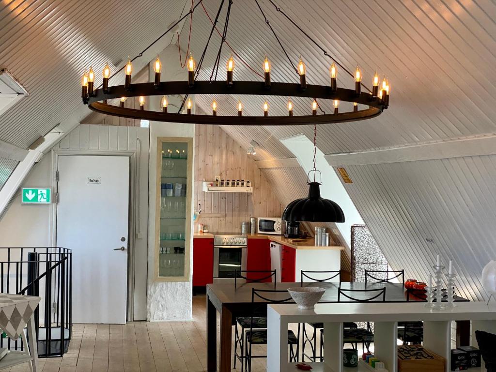 Kuchyň nebo kuchyňský kout v ubytování Wingårdhs B&B Österlen