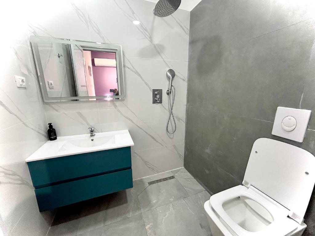 Koupelna v ubytování Budget Hotel