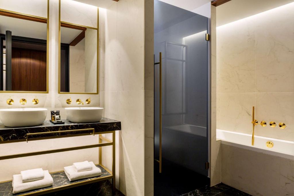 A bathroom at Radisson Collection Bilbao