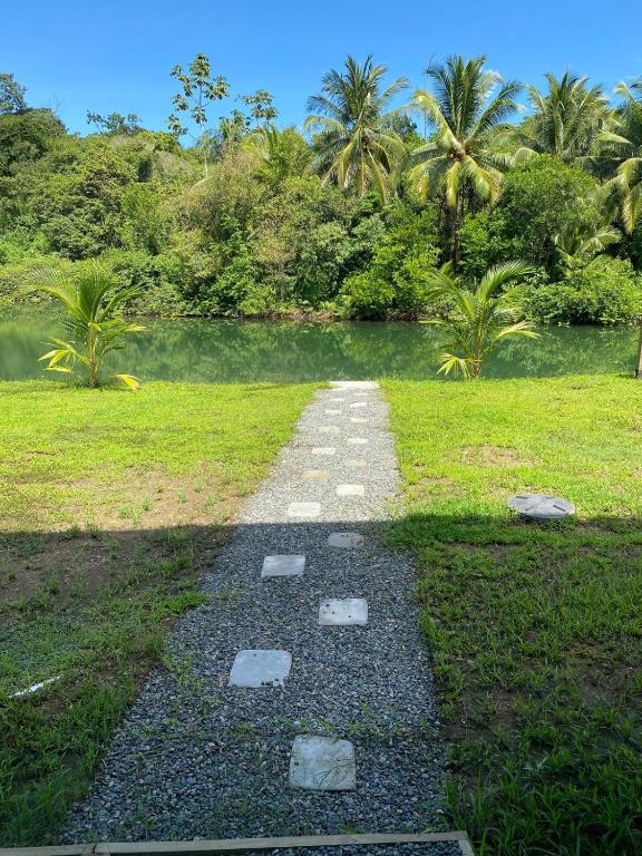 Um jardim no exterior de Casa Laguna