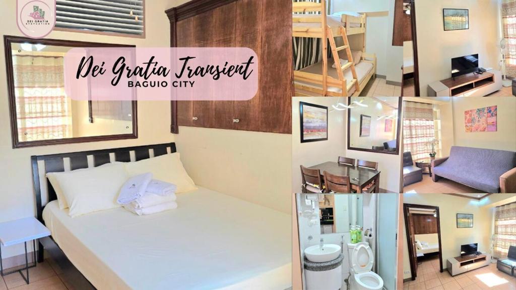 Ένα ή περισσότερα κρεβάτια σε δωμάτιο στο Ina Mansion Baguio Condo near Burnham by DeiGratia