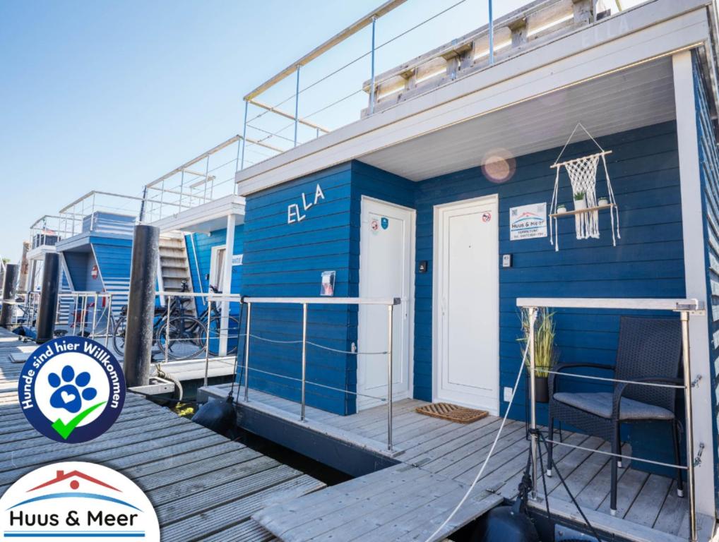 Balkón nebo terasa v ubytování Hausboot ELLA- Huus & Meer