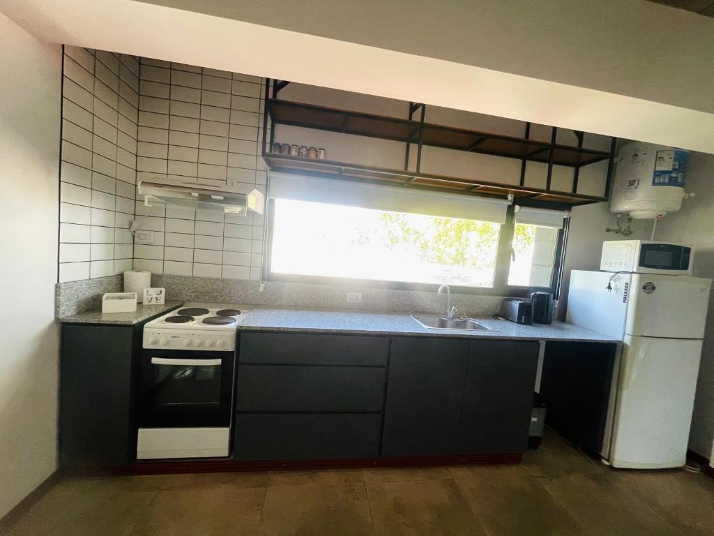 Kuchyň nebo kuchyňský kout v ubytování Los plátanos 1 y 2