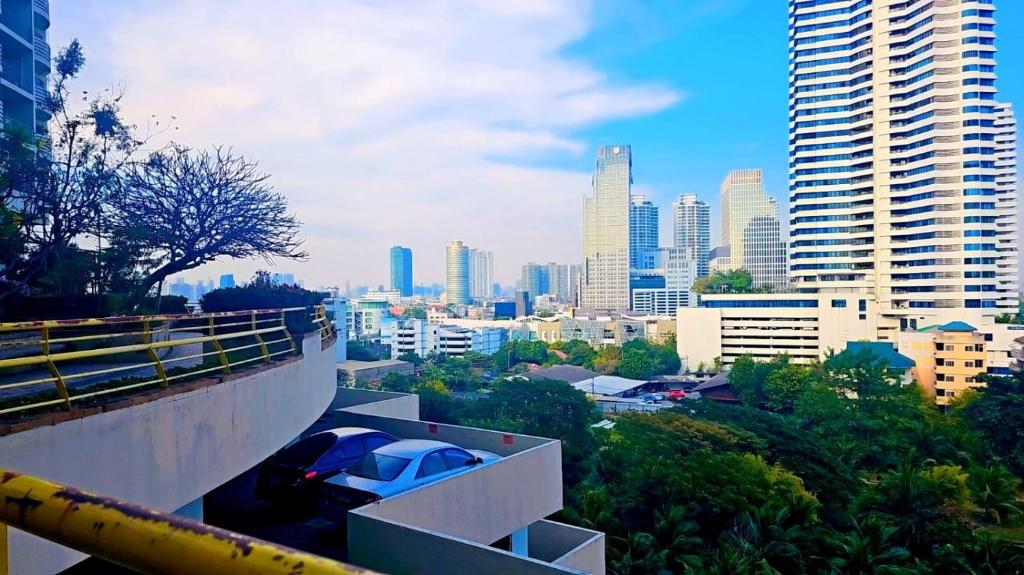 a view of a city skyline with buildings at River View Active 02 in Bangkok
