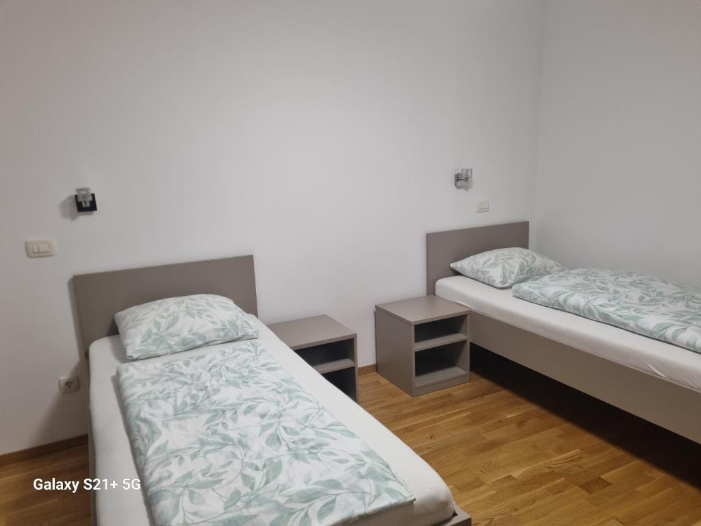 Postel nebo postele na pokoji v ubytování Ferienwohnung Maitschern