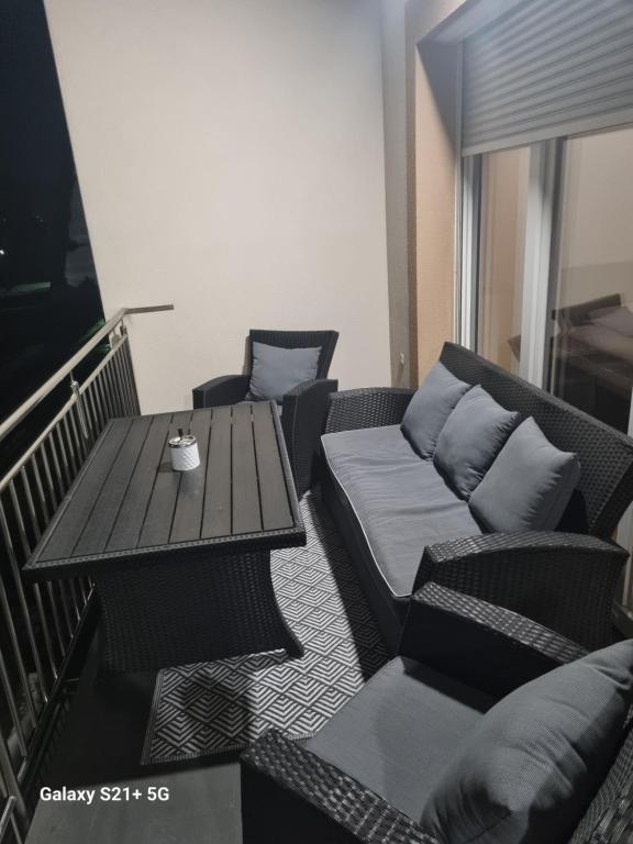 Posezení v ubytování Ferienwohnung Maitschern
