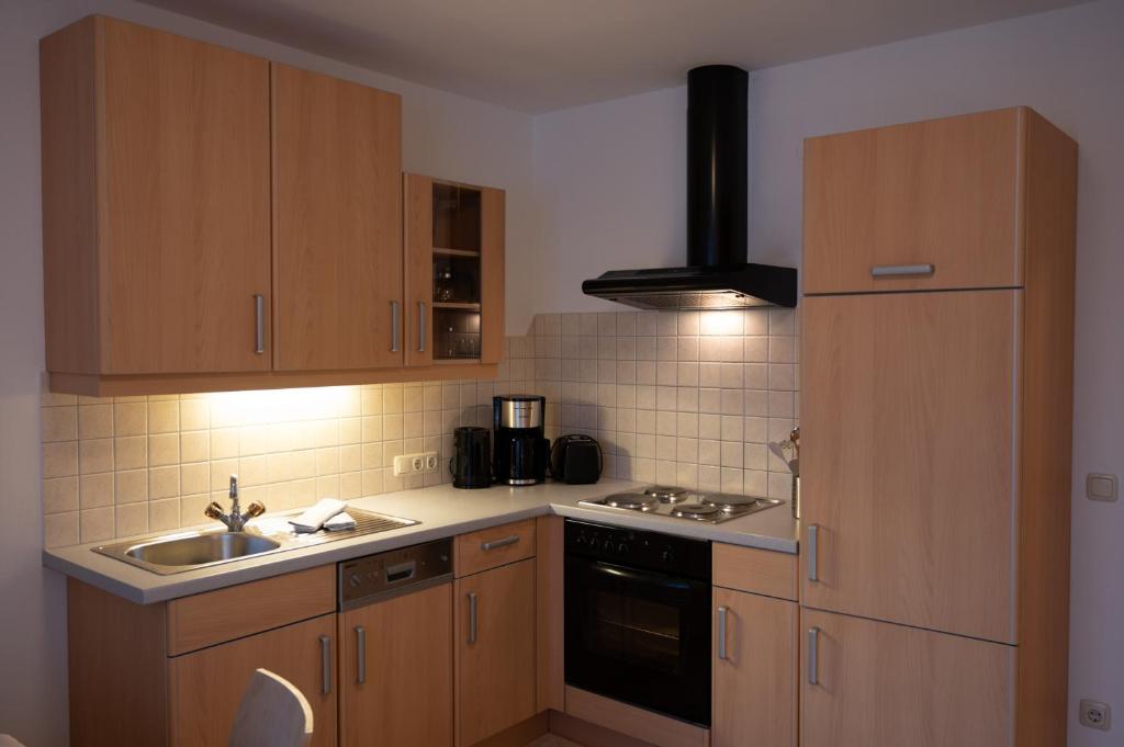 Kuchyňa alebo kuchynka v ubytovaní Ferienappartements Schrattengut