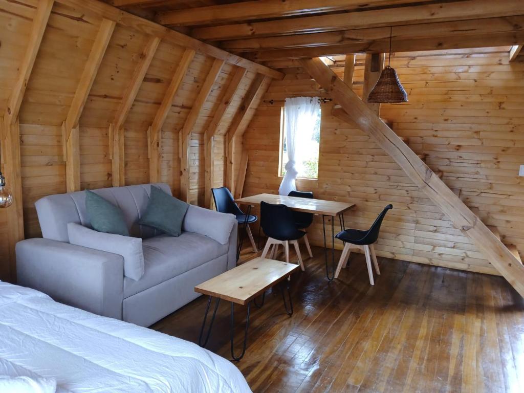 Posezení v ubytování Cabañas Amalú