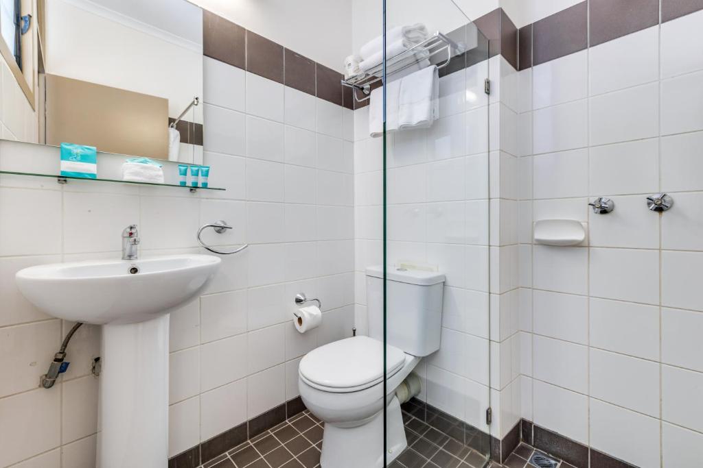 Koupelna v ubytování Vitina Studio Motel