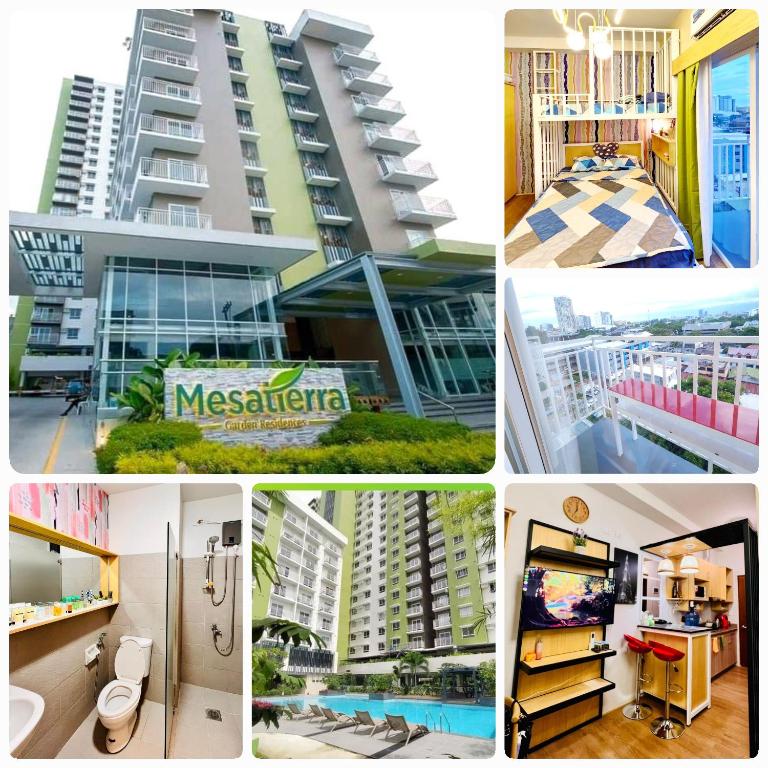 a collage of different pictures of a building at MesaCondo Studio with Balcony in Davao City