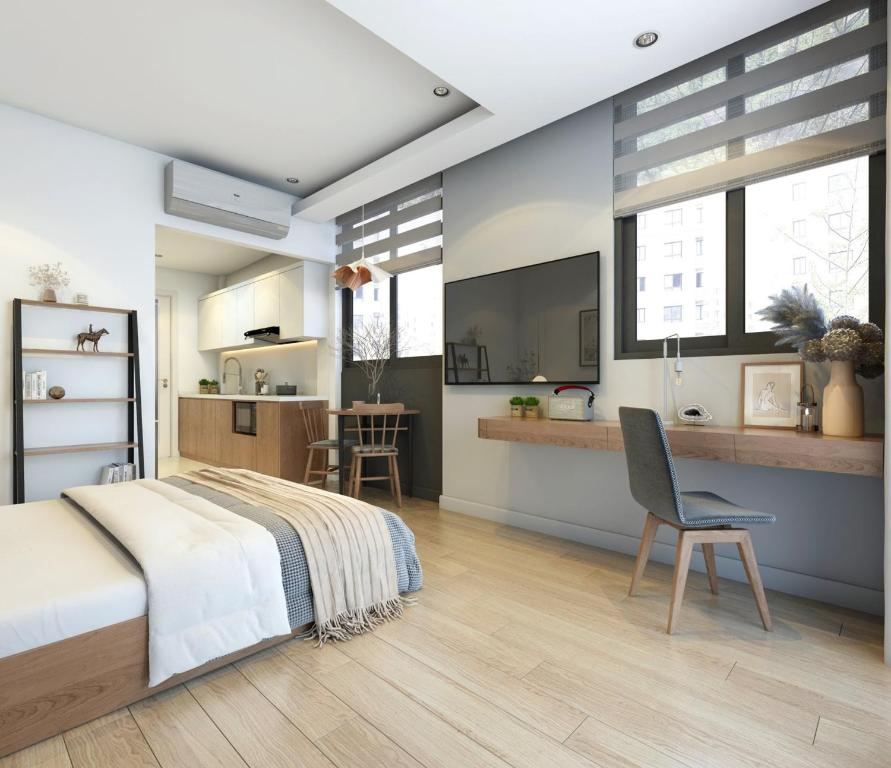 Kuchyň nebo kuchyňský kout v ubytování Margaery Apartment Tu Hoa Princess