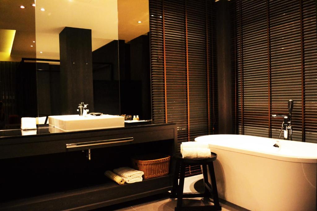 Koupelna v ubytování Hotel Lainn