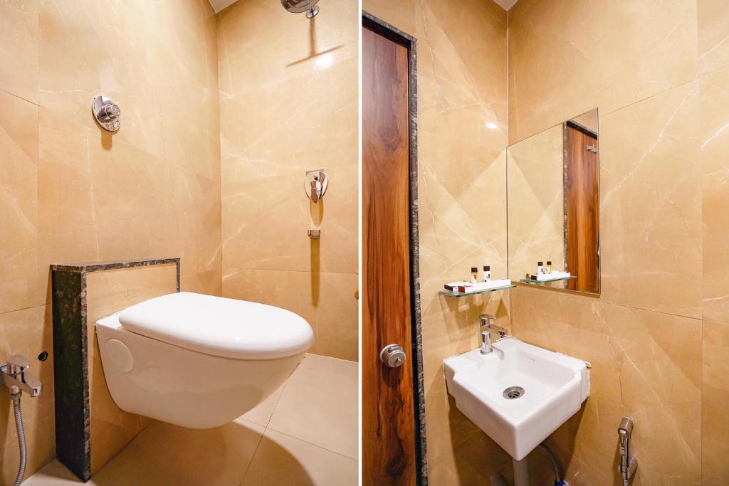 Koupelna v ubytování FabHotel Sarja Sky