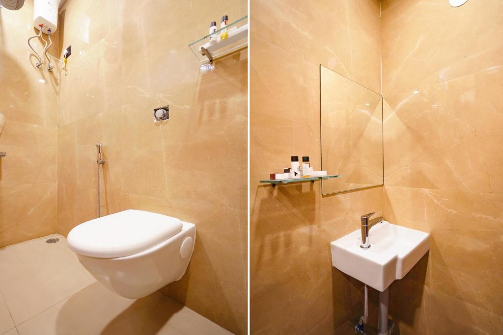 Koupelna v ubytování FabHotel Sarja Sky
