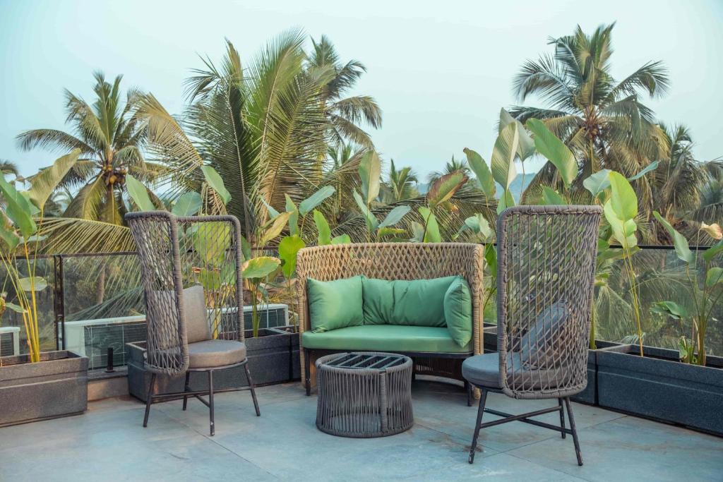 Posezení v ubytování Vilmaris Luxury Hotel in Calangute