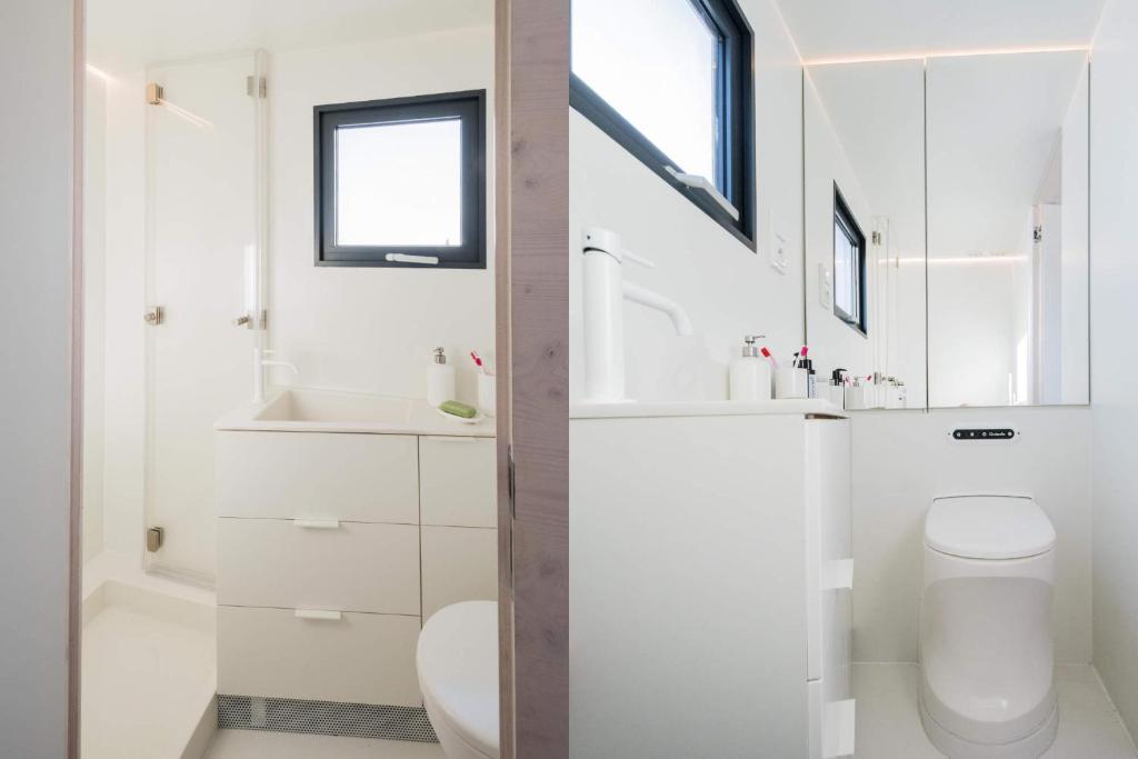 Koupelna v ubytování Mobile Hut - Resort Statek Starý Týn - luxusní glampingové ubytování