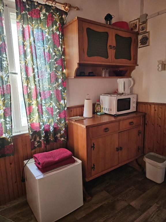 Kuchyň nebo kuchyňský kout v ubytování Alpaka Bakonya Faház