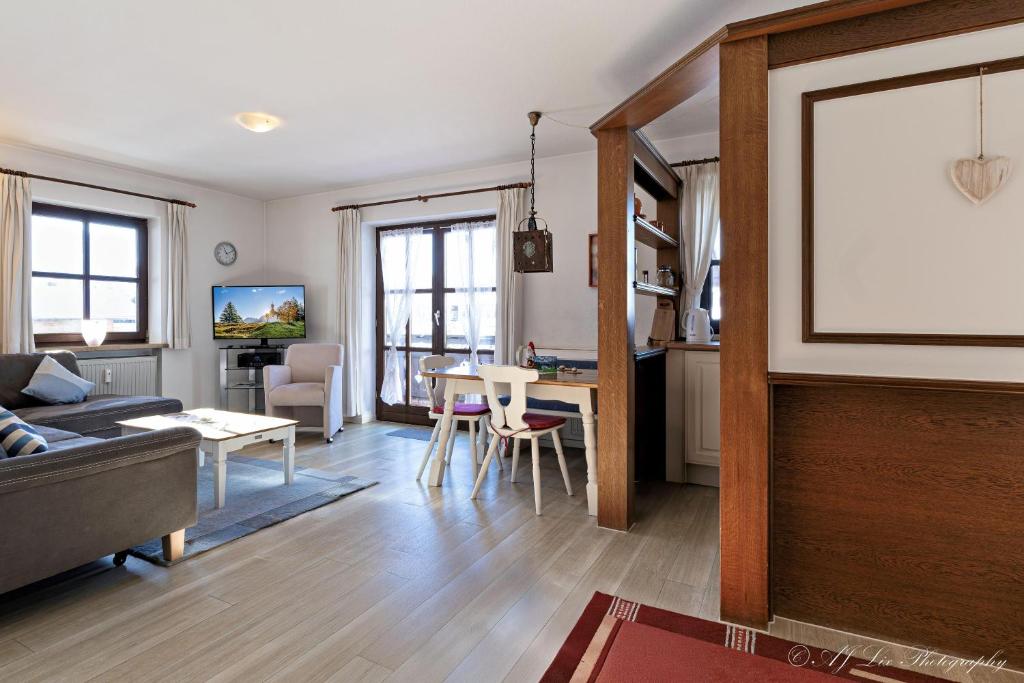 Χώρος καθιστικού στο Ferienwohnung Kathi