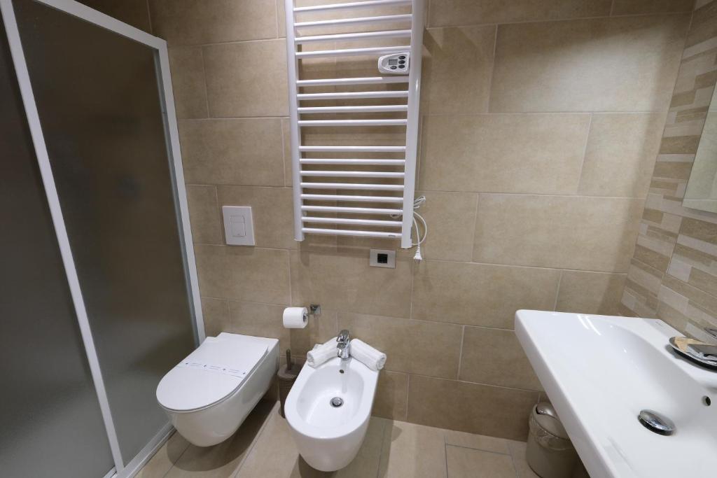 Koupelna v ubytování Hotel Giacosa