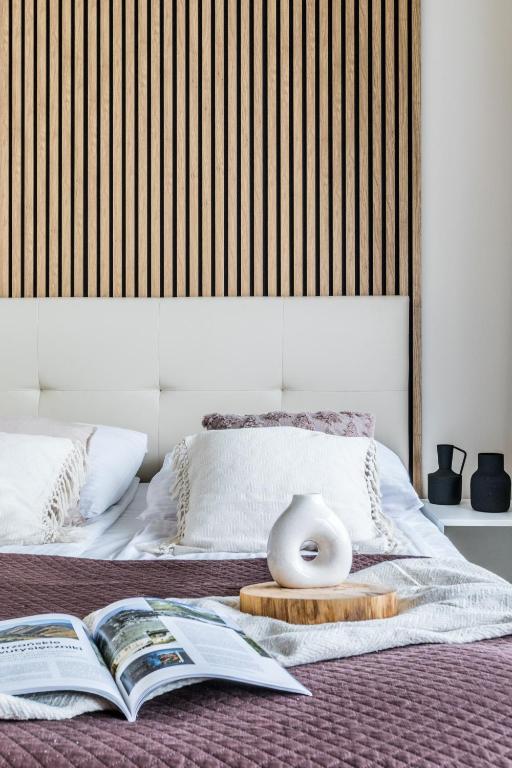 Posteľ alebo postele v izbe v ubytovaní Apartament Panorama