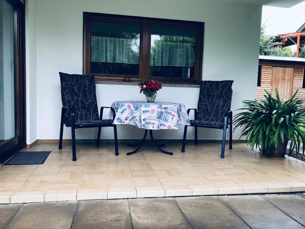 Χώρος καθιστικού στο Ferienwohnung nähe Bodensee