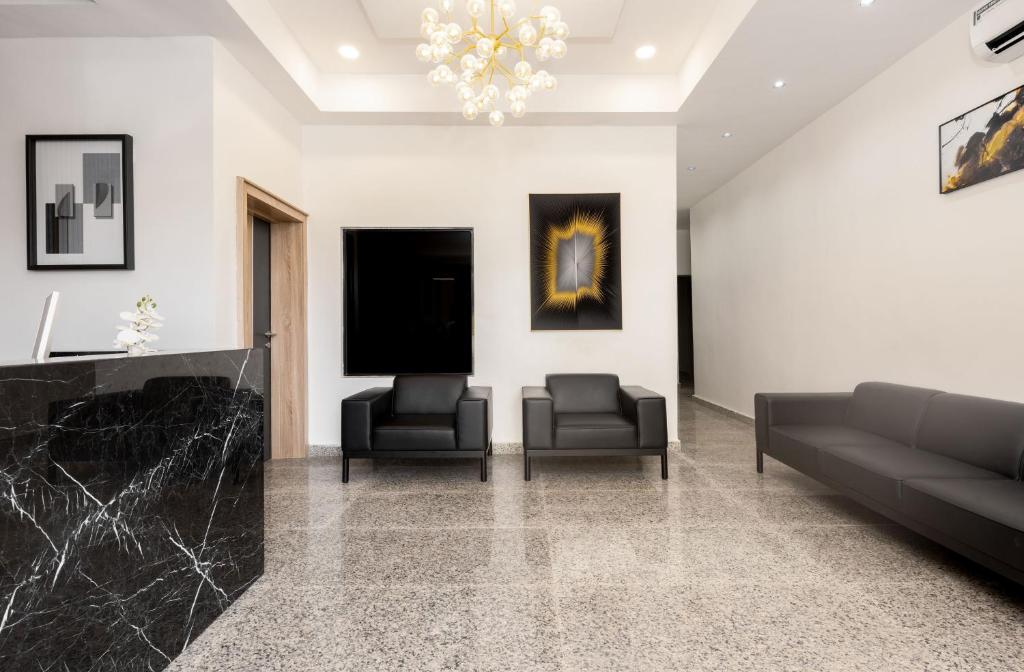 Χώρος καθιστικού στο STP Apartments