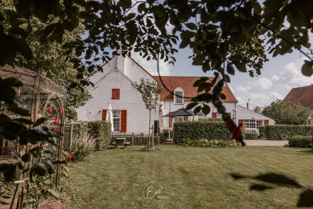 Zahrada ubytování B&B Hullebrug