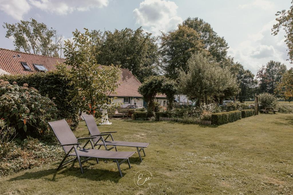 Zahrada ubytování B&B Hullebrug