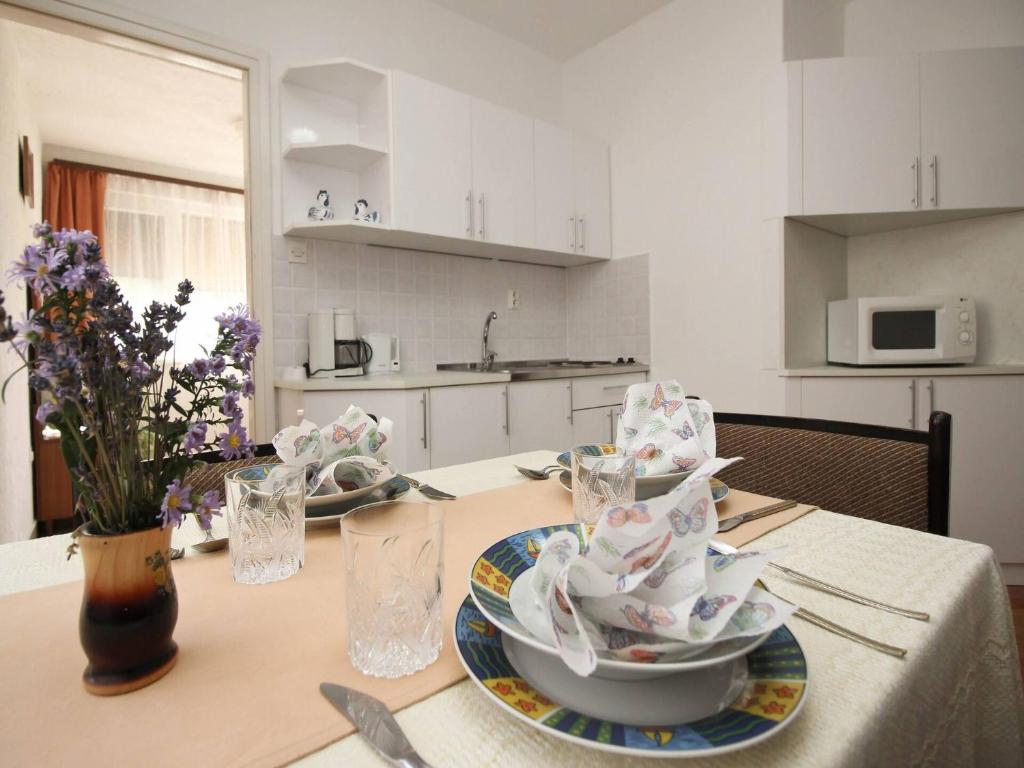 Kuchyň nebo kuchyňský kout v ubytování Apartments Dragica