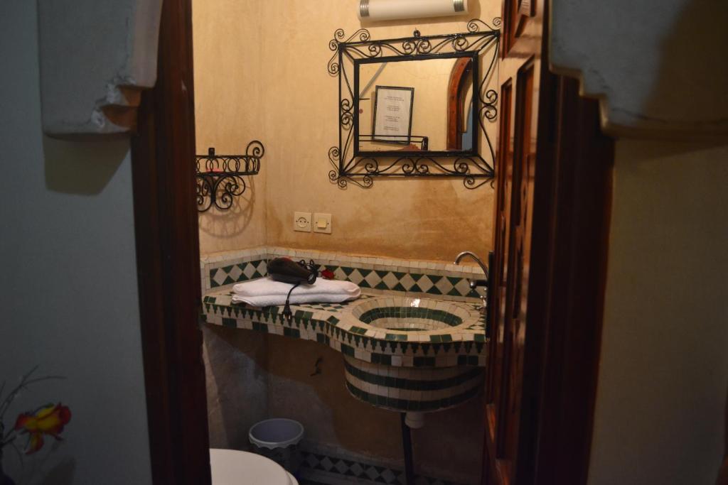 Koupelna v ubytování Riad Hôtel Belleville Marrakech