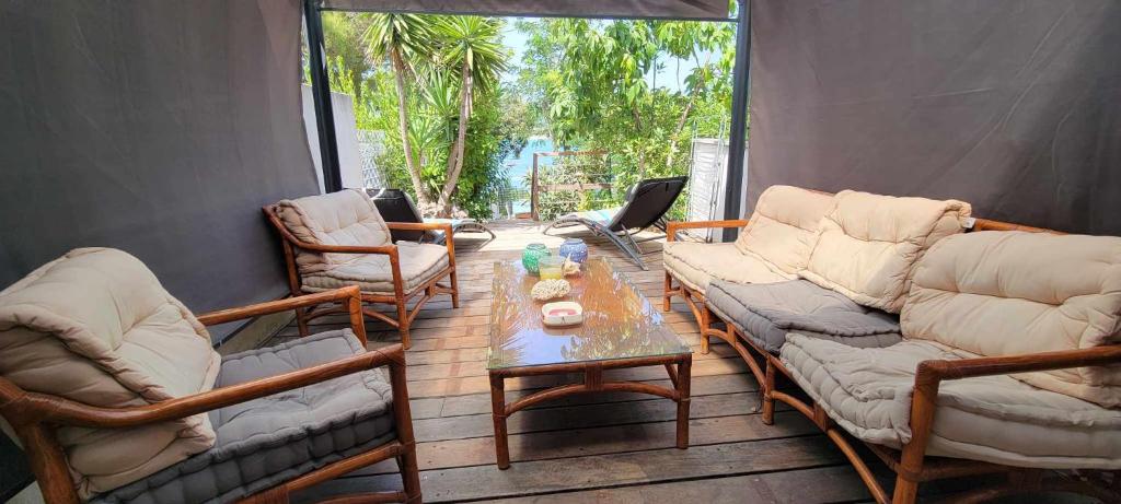 Posezení v ubytování Appartement en bord de mer plages & commerces à pied KPCBLA