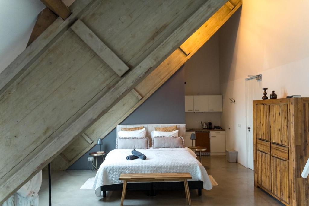 Postel nebo postele na pokoji v ubytování Hof Olmenstein