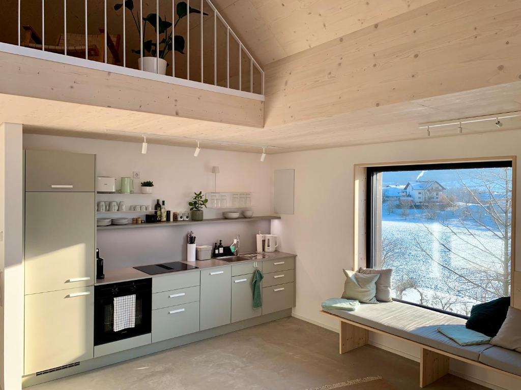 Kuchyň nebo kuchyňský kout v ubytování Ferienappartements Bayer