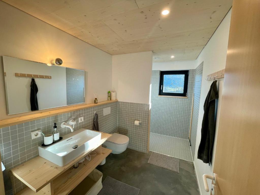 Koupelna v ubytování Ferienappartements Bayer