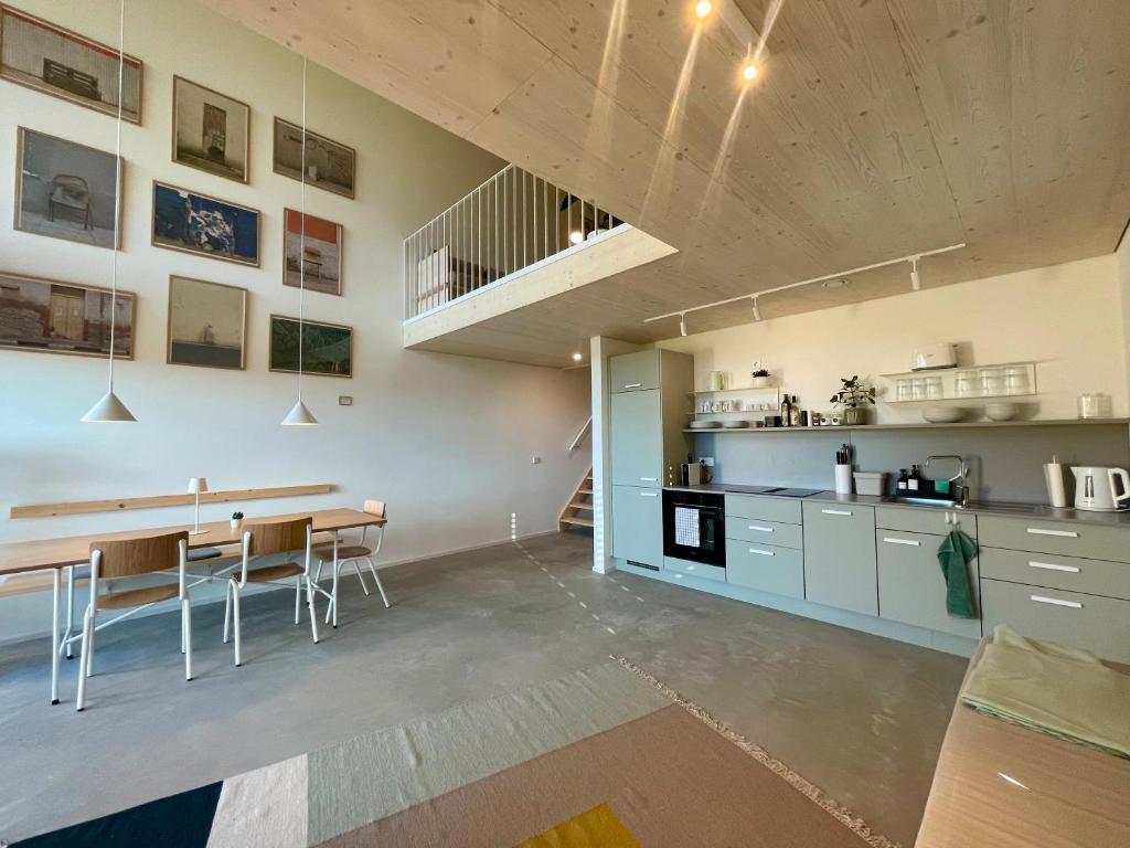 Kuchyň nebo kuchyňský kout v ubytování Ferienappartements Bayer