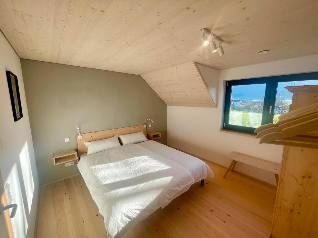 Postel nebo postele na pokoji v ubytování Ferienappartements Bayer