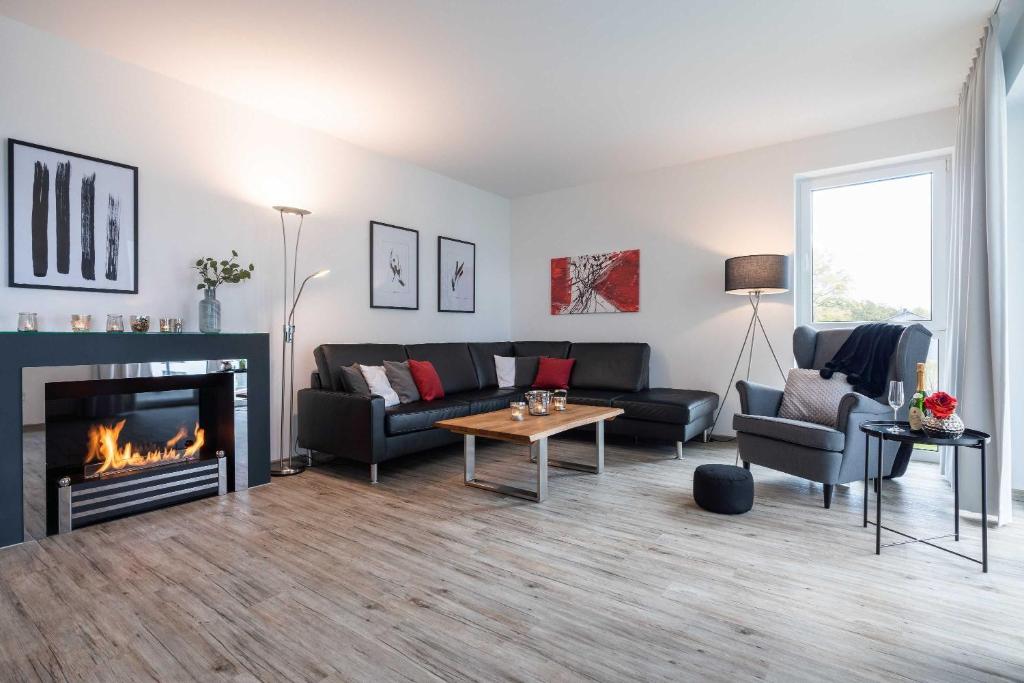 Appartement Schilfperle - Oase am Haff - Three-Bedroom Apartment With Balcony