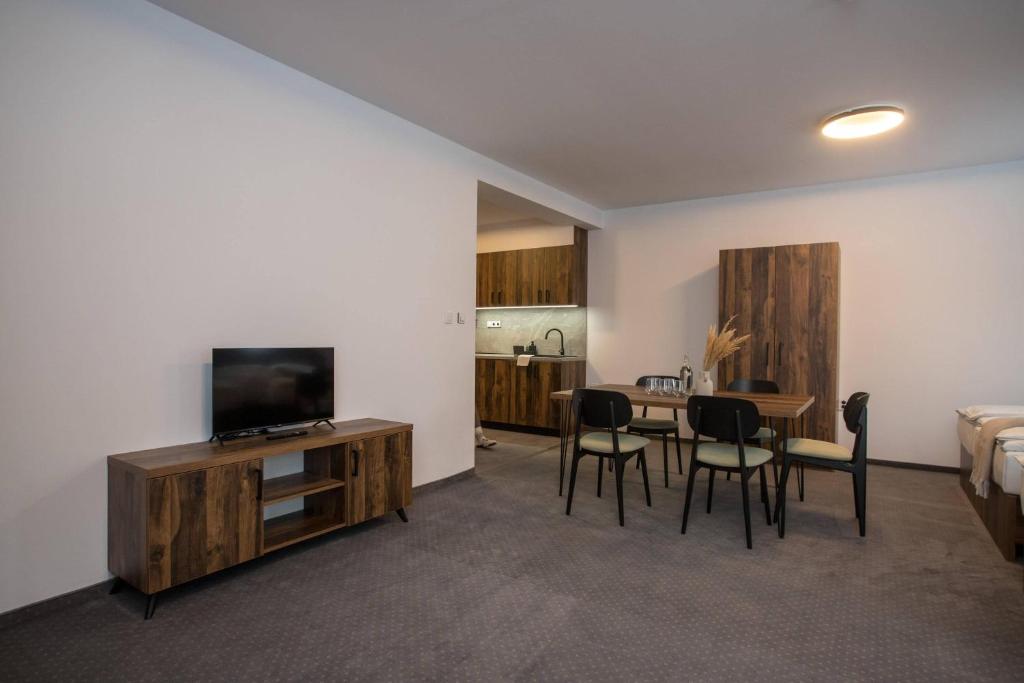 Kuchyň nebo kuchyňský kout v ubytování Wellness Hotel Zavadilka