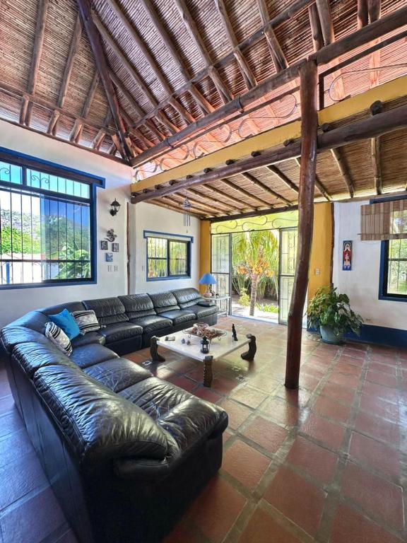 Χώρος καθιστικού στο Posada Caribbean House