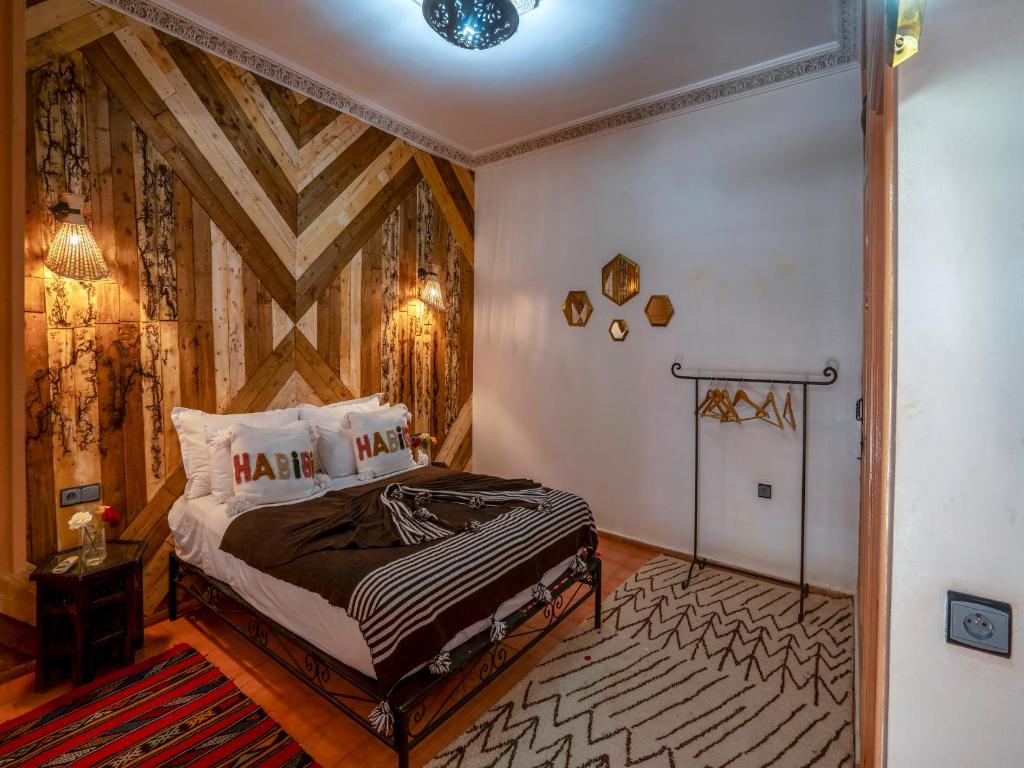 Postel nebo postele na pokoji v ubytování Riad Dar Nakhla