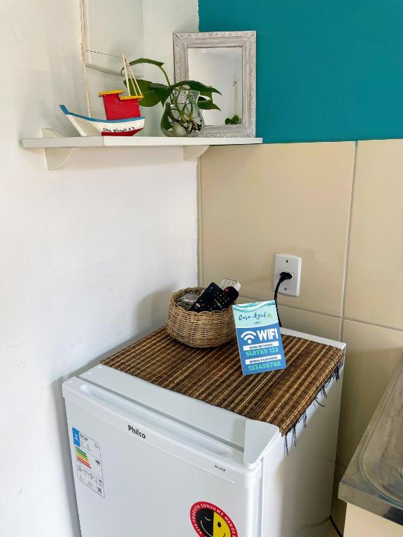 Kuchyň nebo kuchyňský kout v ubytování Suites Casa Azul-Vila do Abraão- conforto, limpeza, ótima localização