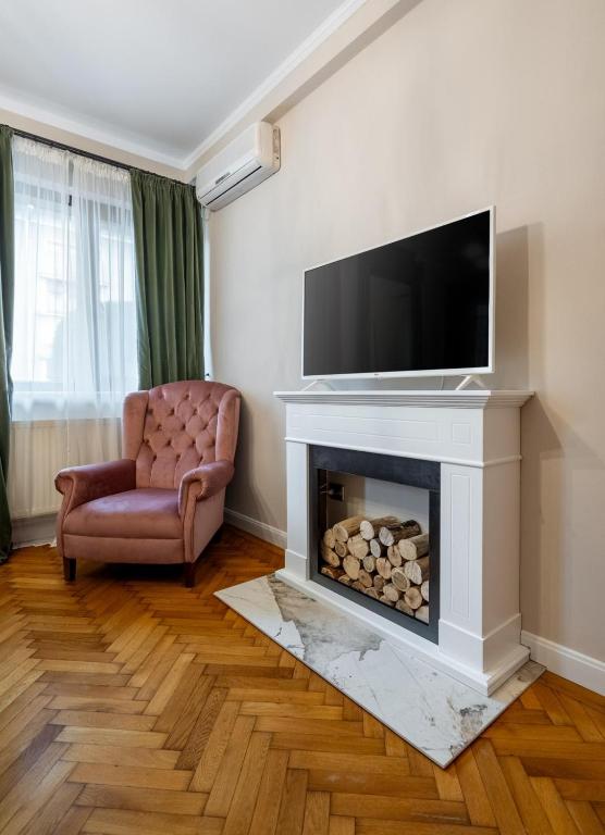 TV a/nebo společenská místnost v ubytování Casa Lu