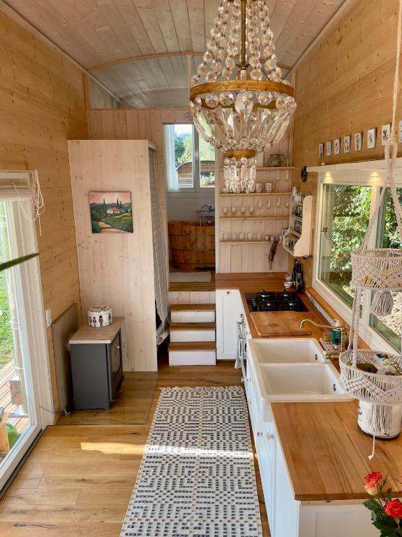 Area soggiorno di Tiny House Südschwarzwald