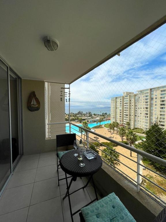 Balkón nebo terasa v ubytování Departamento Laguna Vista