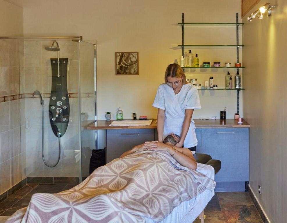Kúpele alebo wellness v ubytovaní Camping Monterblanc
