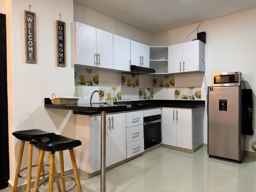 Kuchyň nebo kuchyňský kout v ubytování Hermoso Apartamento en la mejor zona de Montería