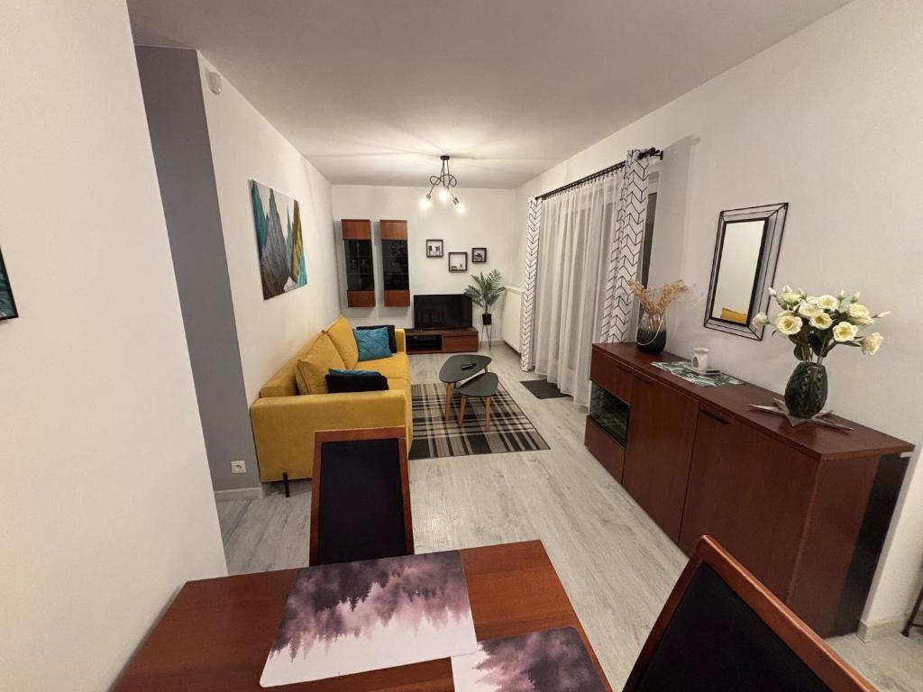 Posezení v ubytování Apartament na Spokojnej